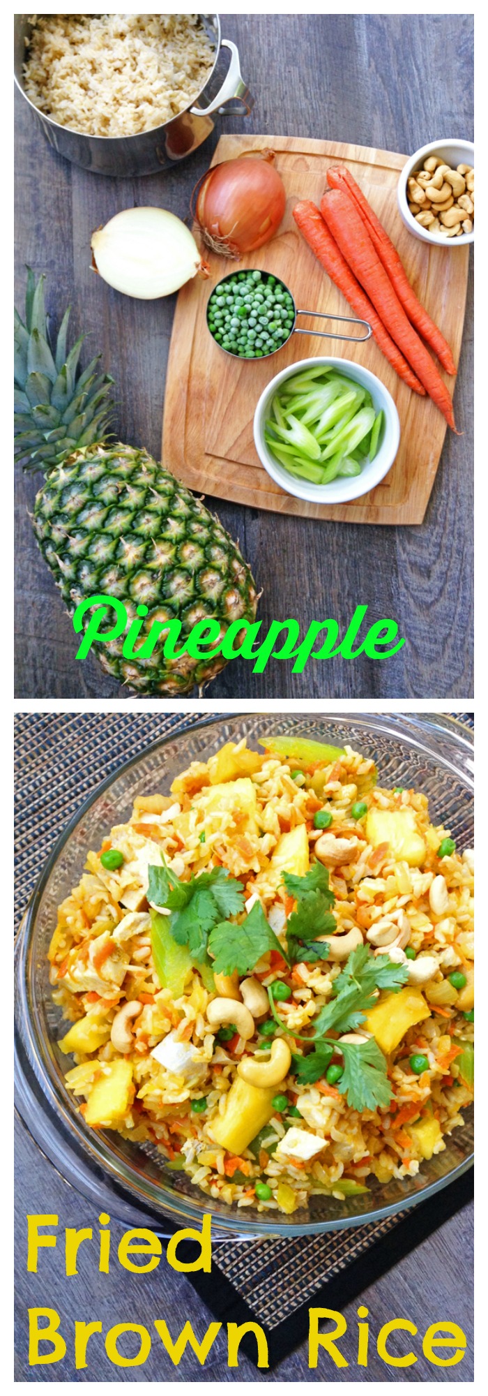 FOOD - Pineapple Fried Brown Rice. Sweet and savory whole grain Pineapple Fried Brown Rice packs fruits AND veggies into one main dish. http://www.superhealthykids.com/pineapple-fried-brown-rice/ FOOD - Pineapple Fried Brown Rice. Sweet and savory whole grain Pineapple Fried Brown Rice packs fruits AND veggies into one main dish. http://www.superhealthykids.com/pineapple-fried-brown-rice/