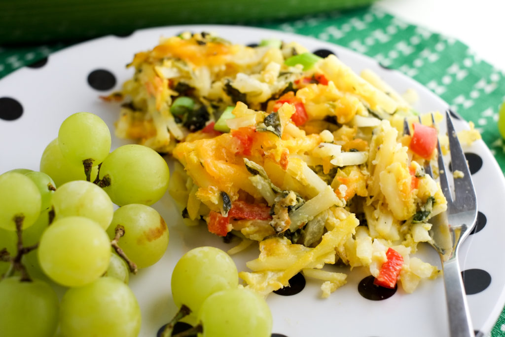 Kids love this healthier hashbrown casserole!