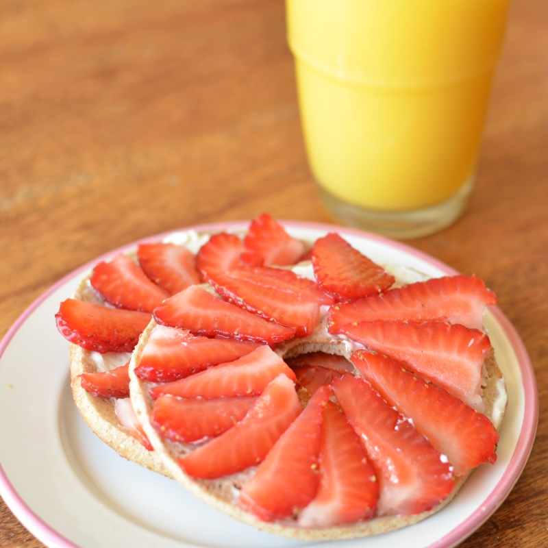 Strawberry bagel Healthy Ideas for Kids