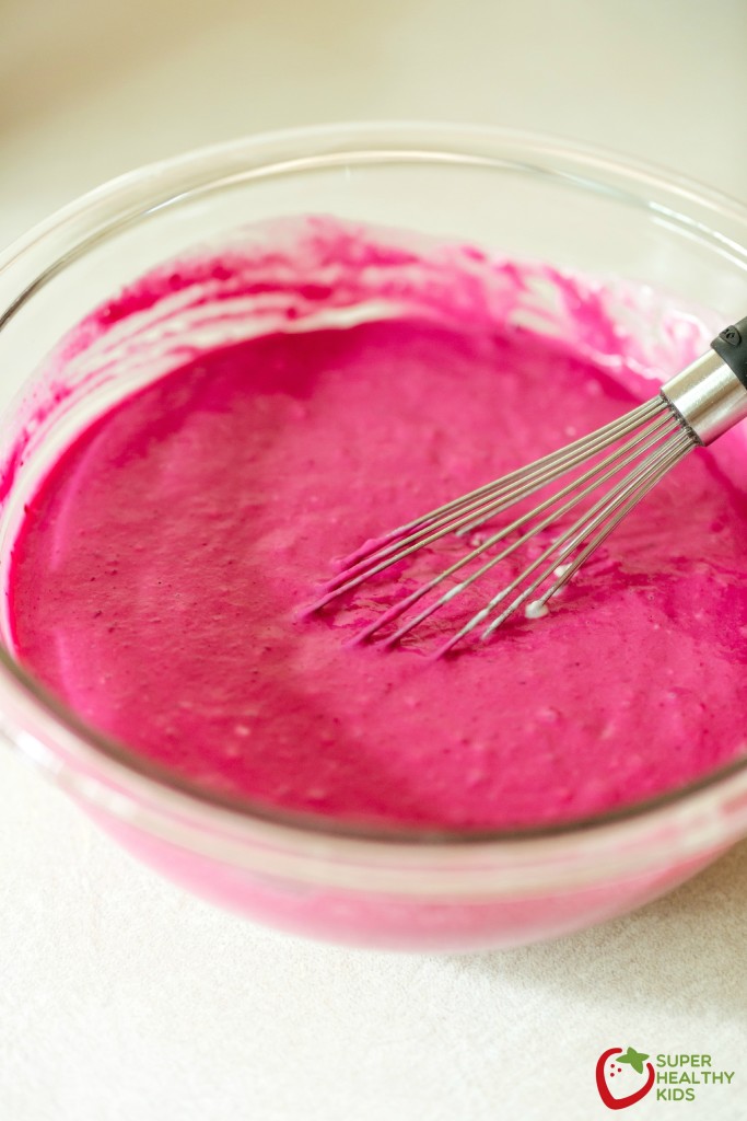 Homemade Pancake Recipe: Pink Power Homemade Pancake Recipe: Pink Power. These pancakes use only veggies for color and taste amazing! www.superhealthykids.com