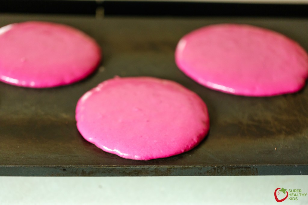 Homemade Pancake Recipe: Pink Power Homemade Pancake Recipe: Pink Power. These pancakes use only veggies for color and taste amazing! www.superhealthykids.com