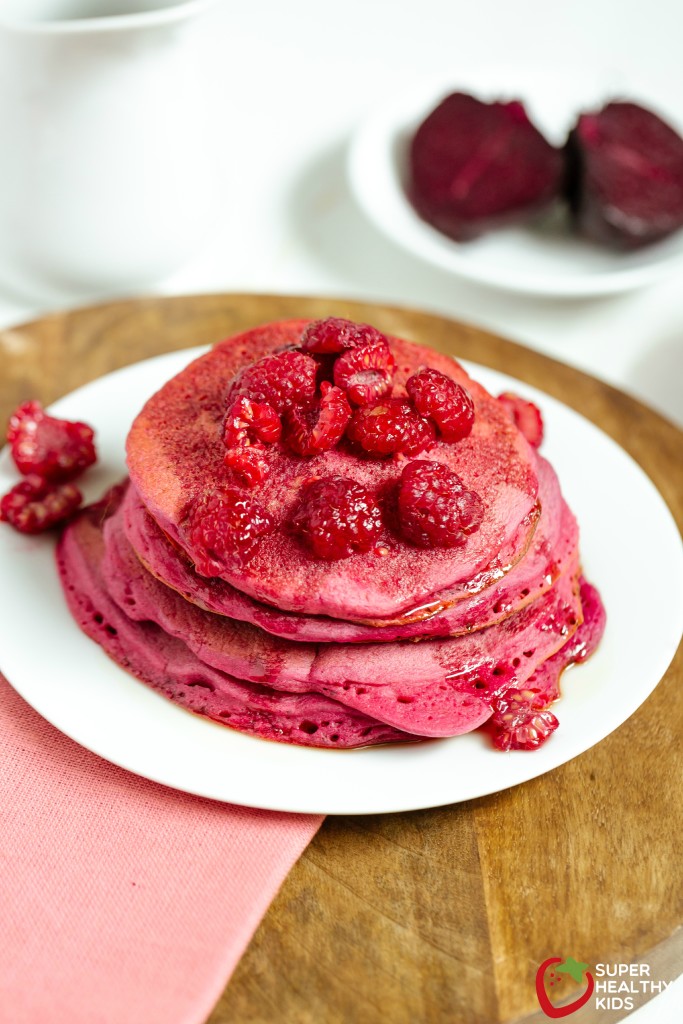 Homemade Pancake Recipe: Pink Power Homemade Pancake Recipe: Pink Power. These pancakes use only veggies for color and taste amazing! www.superhealthykids.com