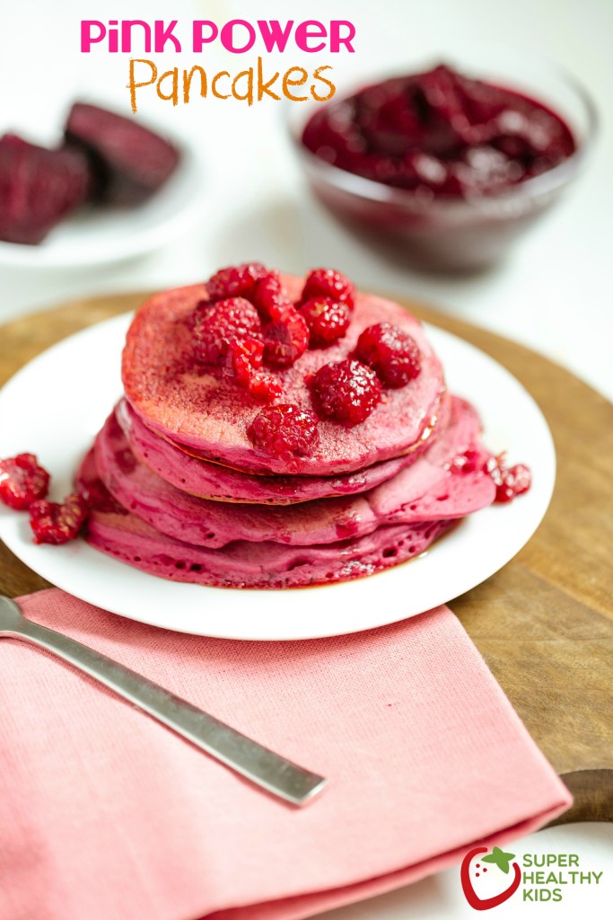 Homemade Pancake Recipe: Pink Power Homemade Pancake Recipe: Pink Power. These pancakes use only veggies for color and taste amazing! www.superhealthykids.com