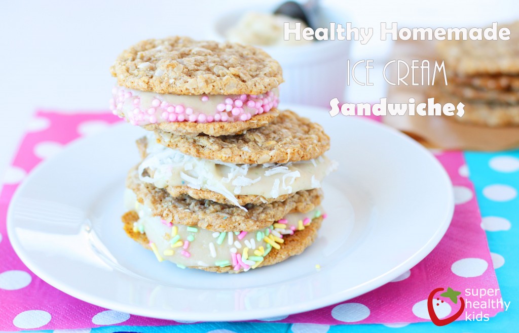 Healthy Homemade Ice Cream Sandwich Recipe Healthy Homemade Ice Cream Sandwiches. Not only are these ice cream sandwiches healthier, but they taste better than storebought ones too!! (and not just because of this incredible cookie recipe!)