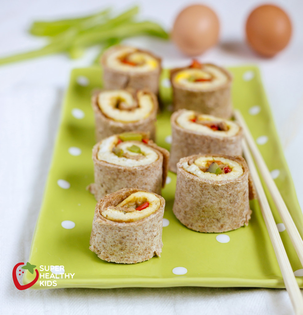 Breakfast Burrito Bites Breakfast Burrito Bites. With bell peppers, eggs, and whole wheat tortillas, these burrito bites are the perfect breakfast for your kids.
