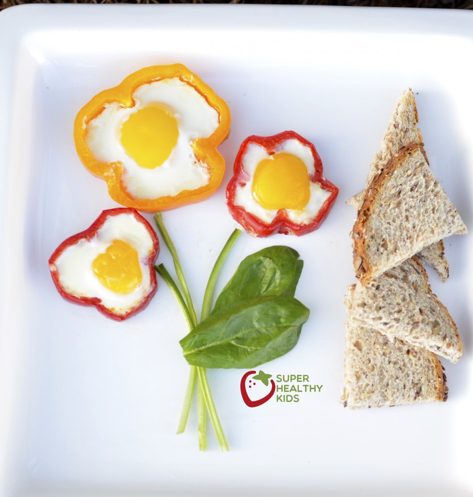 Egg in a Red Bell Pepper Egg in a Red Bell Pepper. A fun way to eat eggs...with some extra veggies, too!