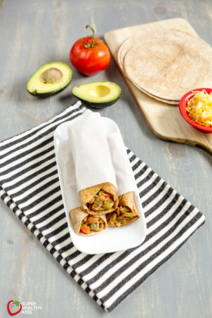 Veggie Burritos: Dinner-To-Go Veggie Burritos: Dinner-To-Go. Burrito recipe for a dinner idea when you are on the go!
