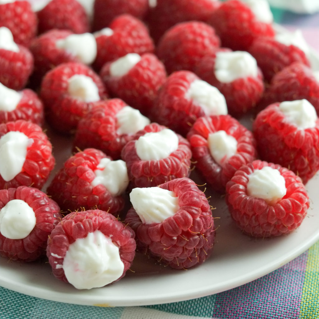 Homemade Fruit Snack Frozen Yogurt Raspberries Healthy Ideas for Kids