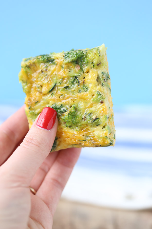 Breakfast Broccoli and Zucchini Egg Bars