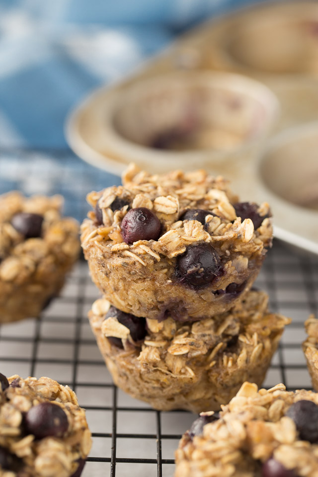 Super healthy Baked Blueberry Oatmeal Cups