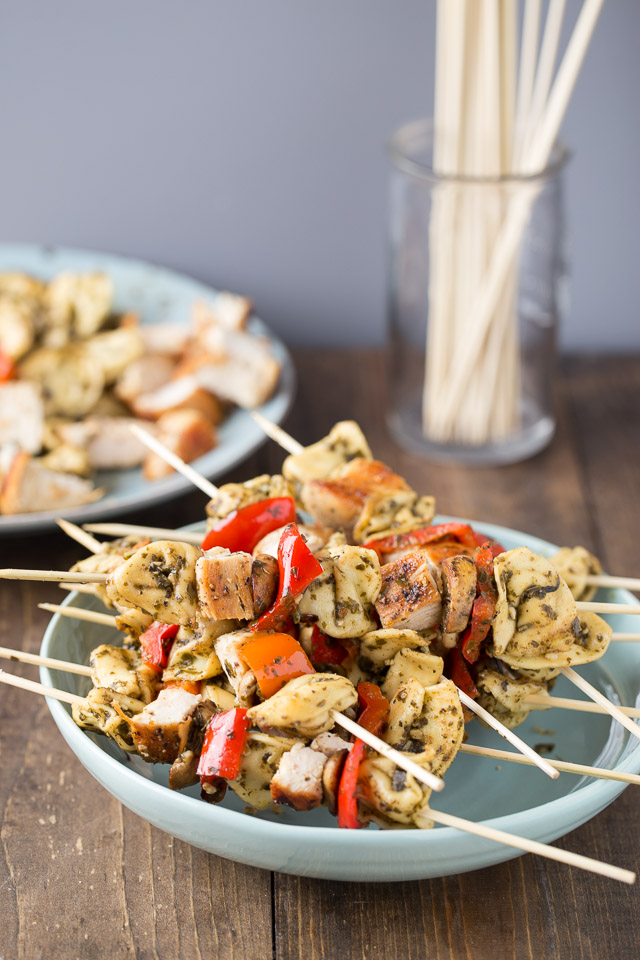 Chicken Pesto Kebabs