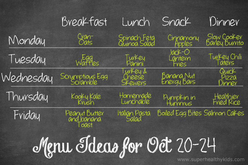 Healthy Meal Plans Super Healthy Kids