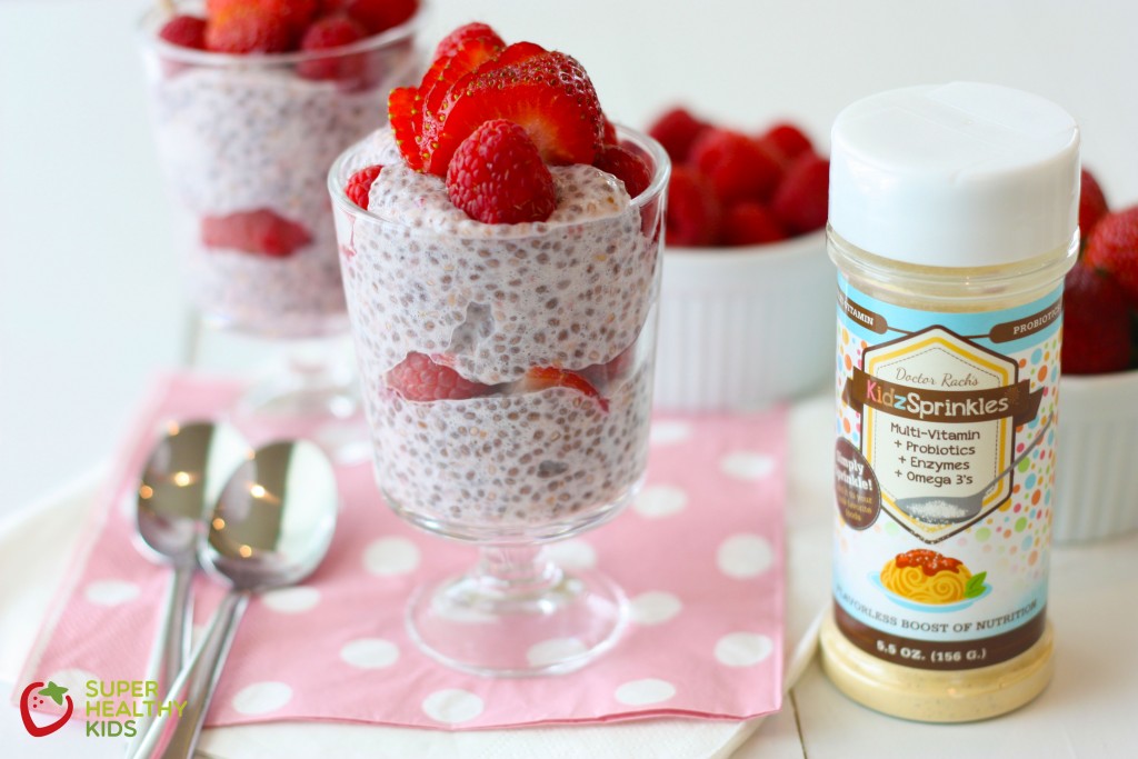 Vitamin Rich Berries n' Cream Chia Pudding