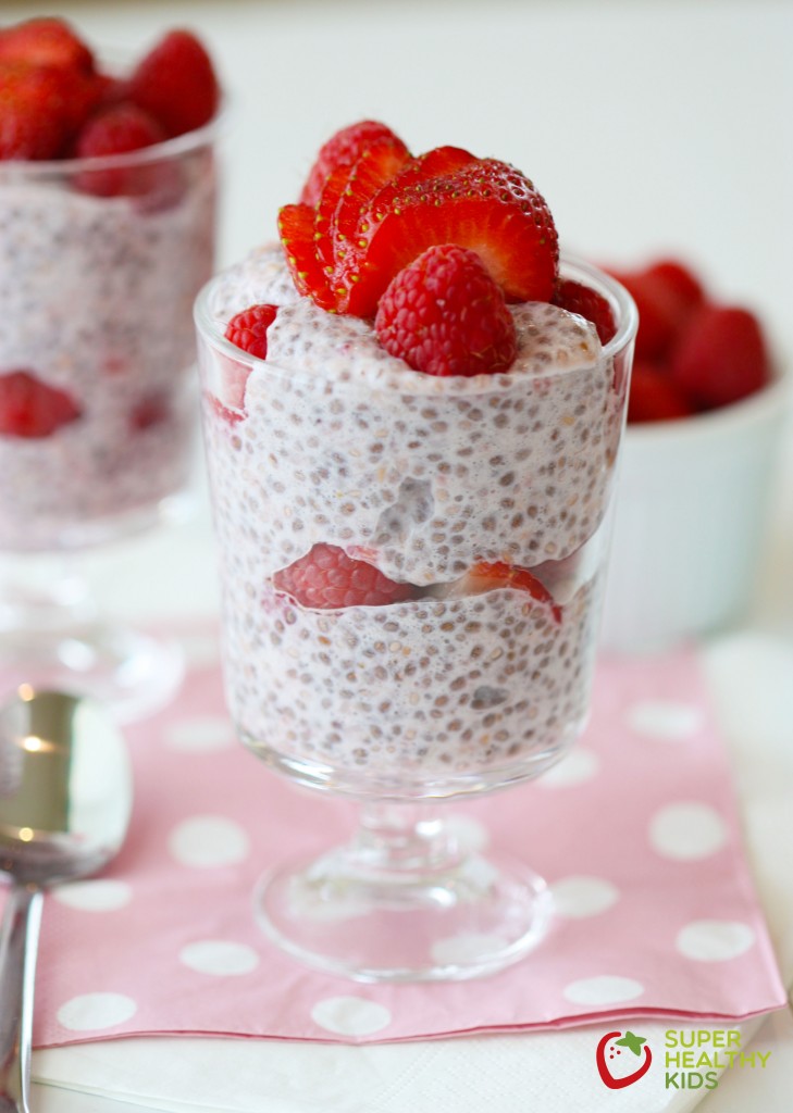 Vitamin Rich Berries n' Cream Chia Pudding