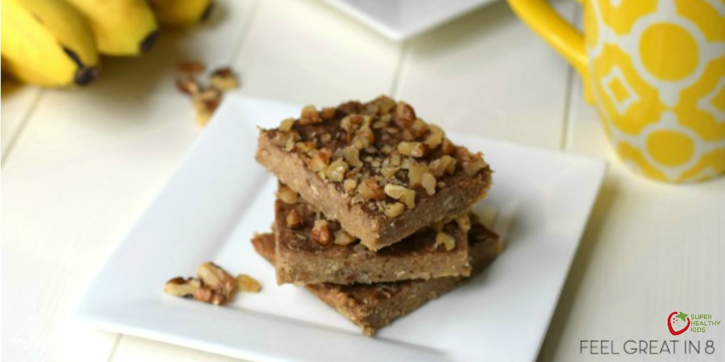 You only need healthy real food ingredients to make these 3 Ingredient Peanut Butter Banana Bars! They are gluten free, sugar free, dairy free, and perfect for quick & easy breakfasts, school lunches, or a healthy snack.