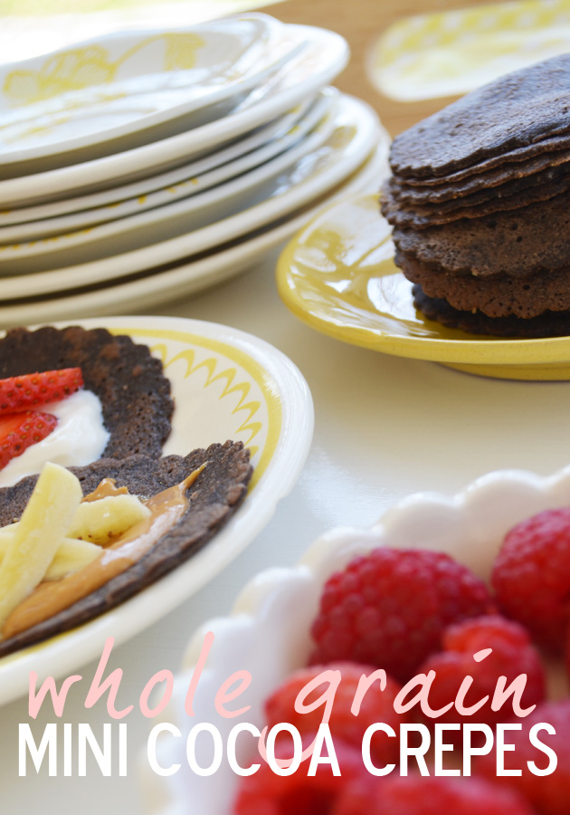 Whole Grain Mini Chocolate Crepes Recipe Whole Grain Mini Chocolate Crepes. If your kids like chocolate, you can serve it up for breakfast!