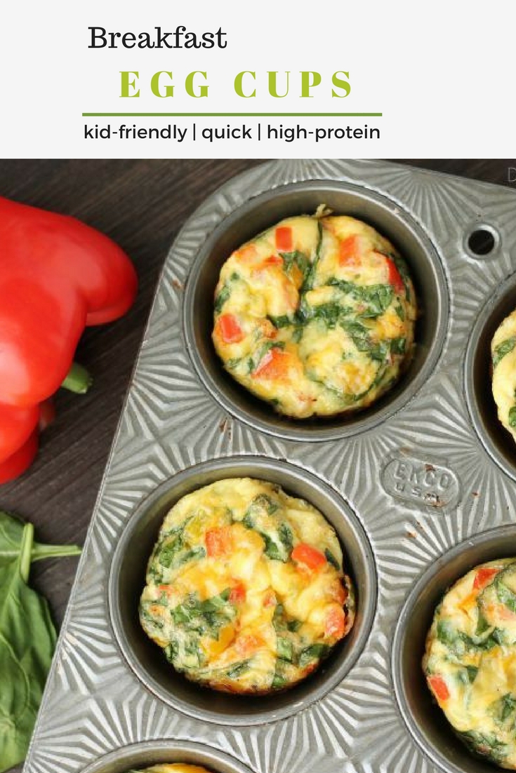 Egg cups are a quick and healthy breakfast, packed into a muffin tin. Perfect for kids. Breakfast Egg Cups in a Muffin Tin