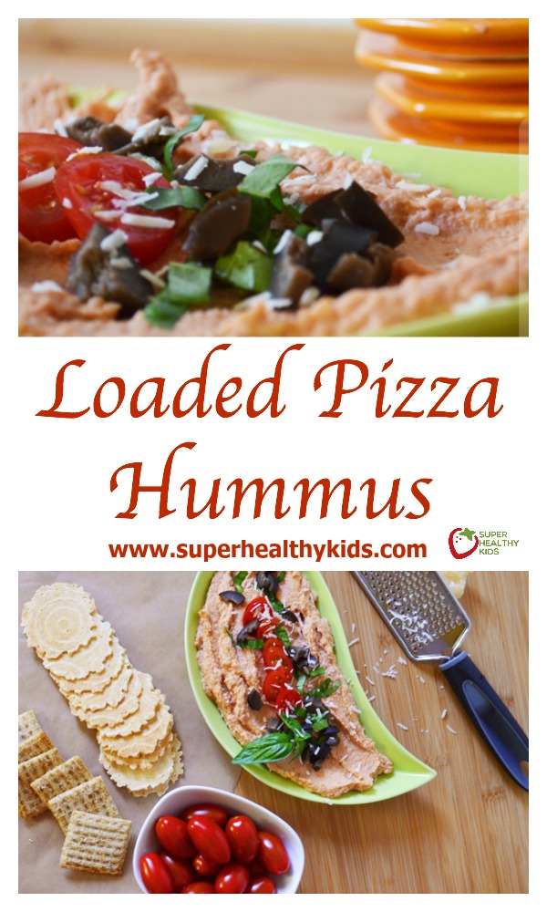 FOOD - Loaded Pizza Hummus. Perfect for snacking or a perfect savory party food! http://www.superhealthykids.com/loaded-pizza-hummus/ FOOD - Loaded Pizza Hummus. Perfect for snacking or a perfect savory party food! http://www.superhealthykids.com/loaded-pizza-hummus/