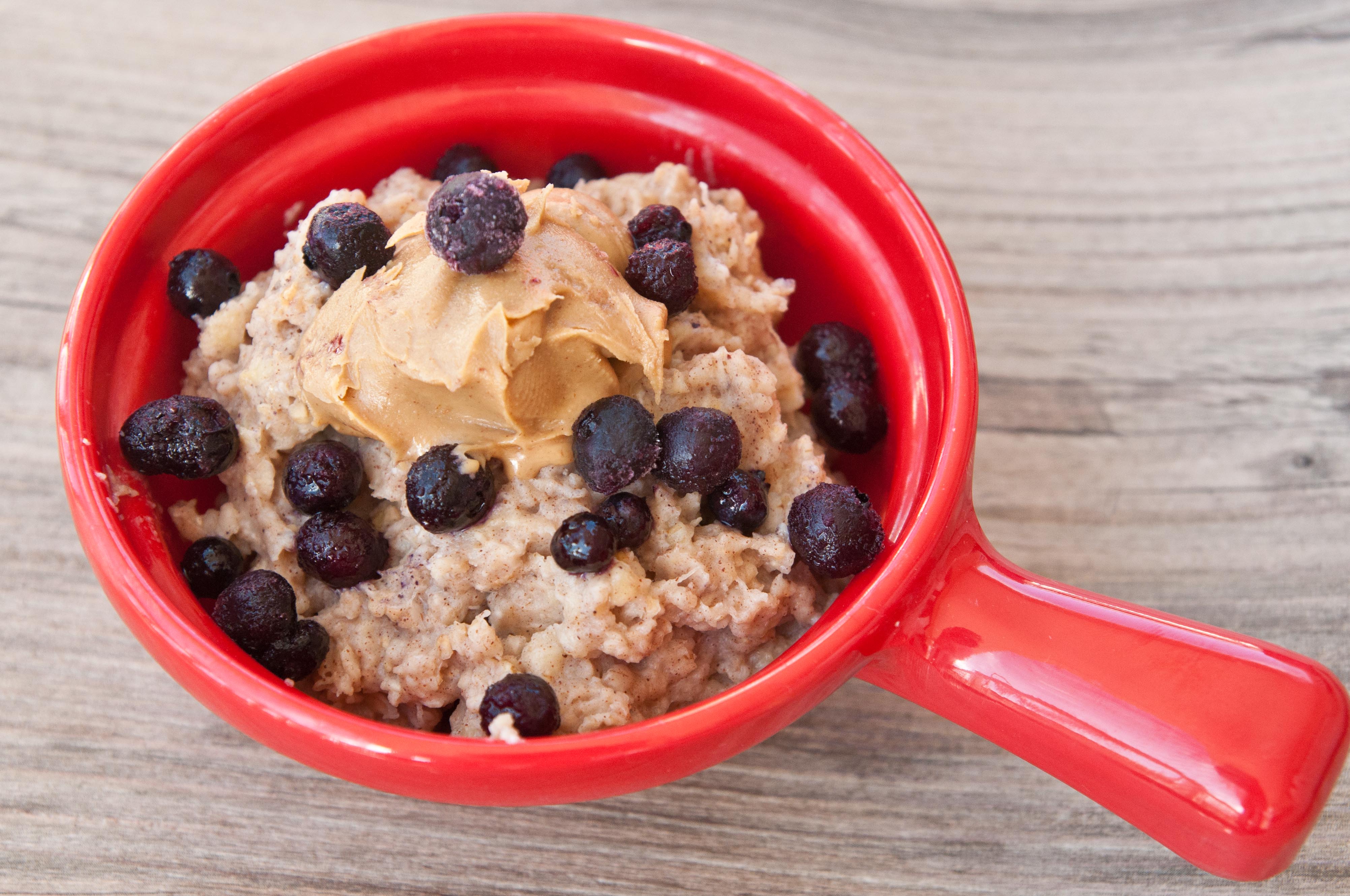 Egg White Oatmeal with Peanut Butter Super Healthy Kids