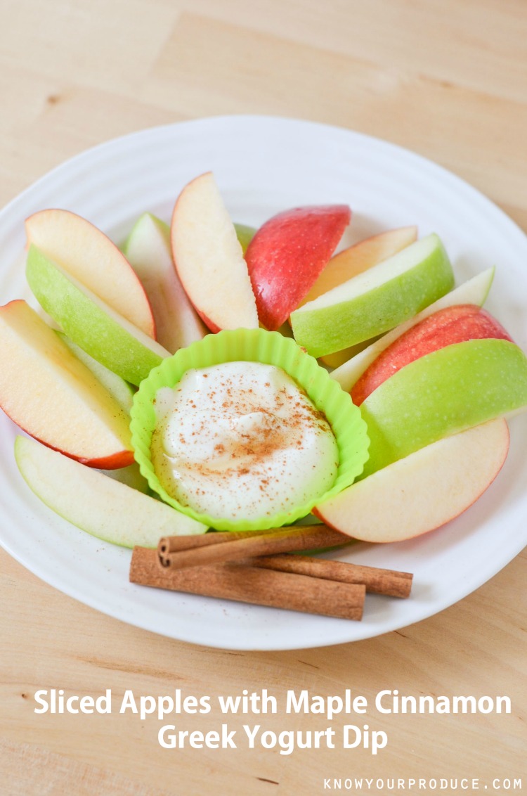 Apples with Maple Cinnamon Greek Yogurt Dip Healthy Ideas for Kids