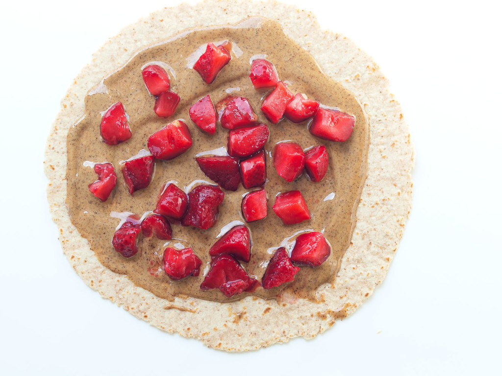 Strawberry and Almond Butter Wrap Top 10 Kid-Friendly Wraps. Great ideas to get out of the sandwich rut! www.superhealthykids.com