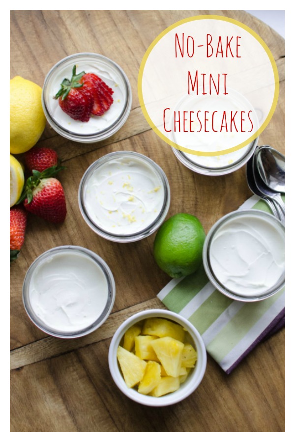 Easy Healthy No-Bake Mini Cheesecakes