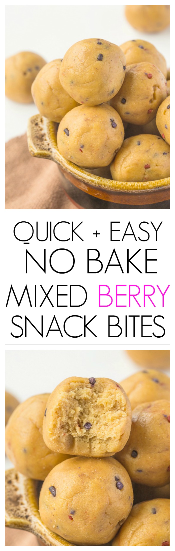 No Bake Mixed Berry Snack Bites No Bake Mixed Berry Snack Bites- quick, easy and delicious! www.superhealthykids.com
