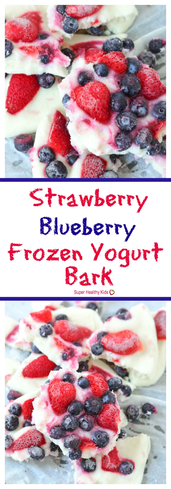 FOOD - Strawberry Blueberry Frozen Yogurt Bark. A healthy and refreshing frozen treat for summer. Super easy to make, and a great thing to have in your freezer for an afternoon snack. https://www.superhealthykids.com/strawberry-blueberry-frozen-yogurt-bark/ FOOD - Strawberry Blueberry Frozen Yogurt Bark. A healthy and refreshing frozen treat for summer. Super easy to make, and a great thing to have in your freezer for an afternoon snack. https://www.superhealthykids.com/strawberry-blueberry-frozen-yogurt-bark/