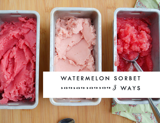 Watermelon Sorbet 3 Ways. Sweet, healthy and delicious. www.superhealthykids.com