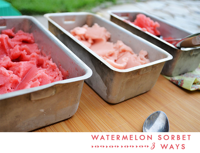 Watermelon Sorbet 3 Ways. Sweet, healthy and delicious. www.superhealthykids.com