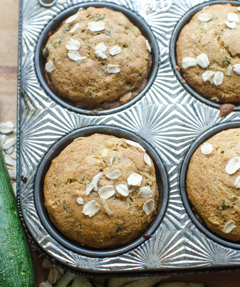 Healthy Zucchini Oat Muffins Healthy Zucchini Oat Muffins. Healthy Zucchini Oat Muffins. Here's what you are going to love about them: they are made with whole grains, they are naturally sweetened, and they have vegetables in them!