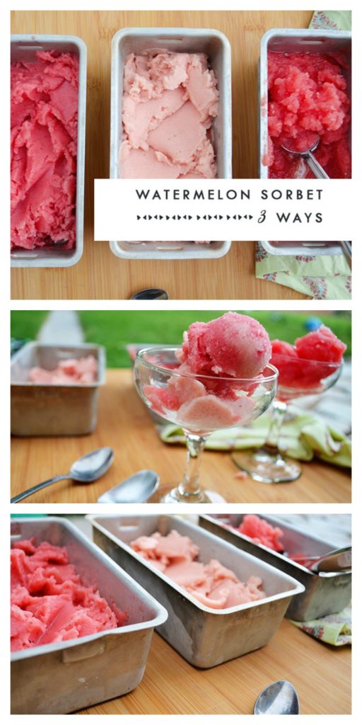 Easy Watermelon Sorbet 3 Ways (No Added Sugar)