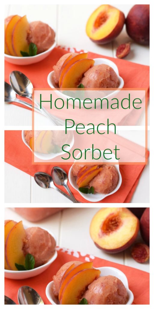 Homemade Peach Sorbet