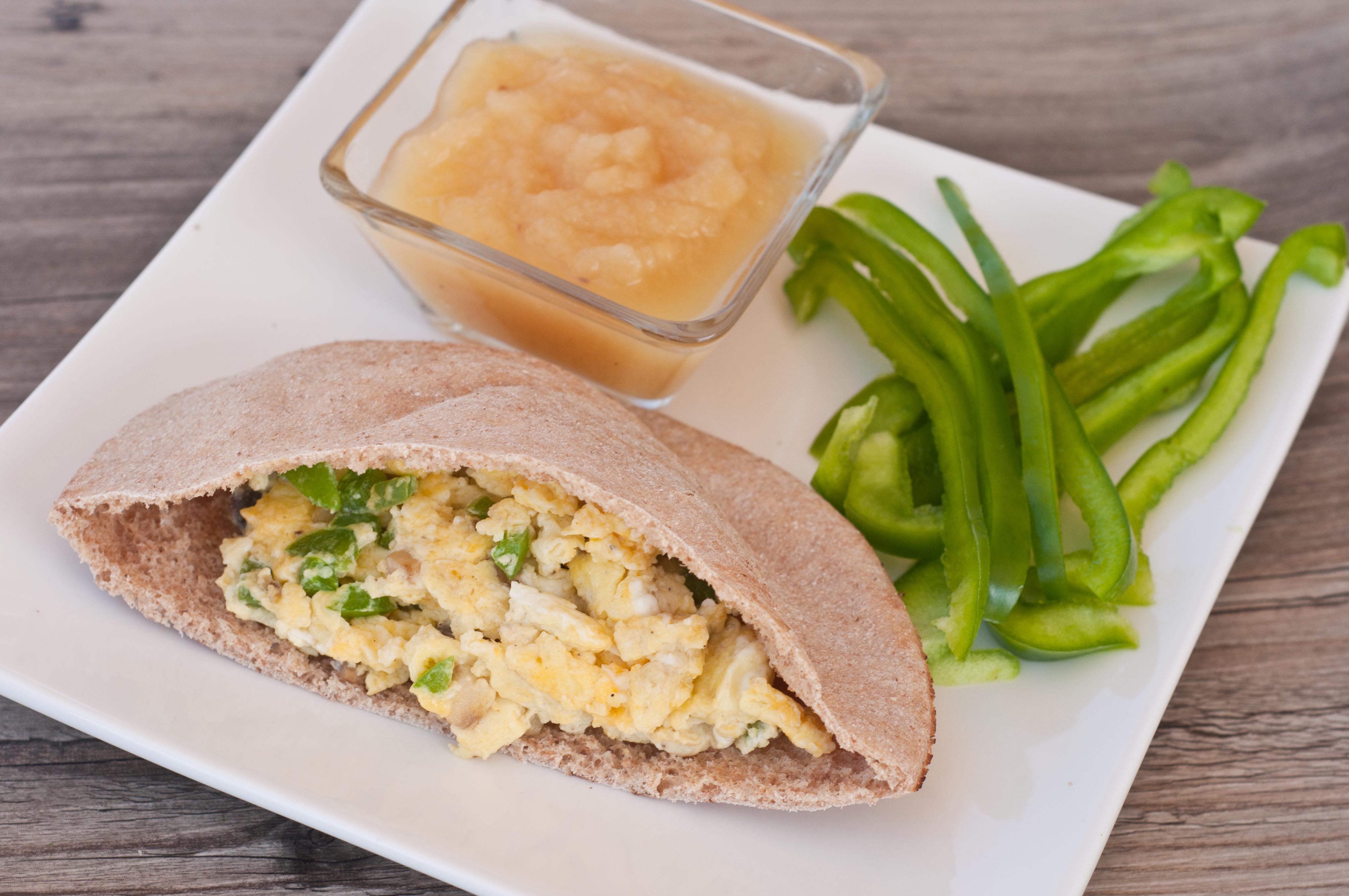 Scrambled Eggs in a Pita Pocket Super Healthy Kids
