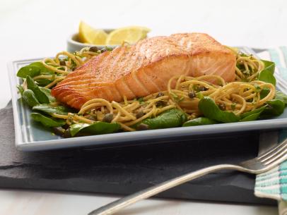 Whole wheat spaghetti with lemon, basil, and salmon Is Pasta a Health Food?