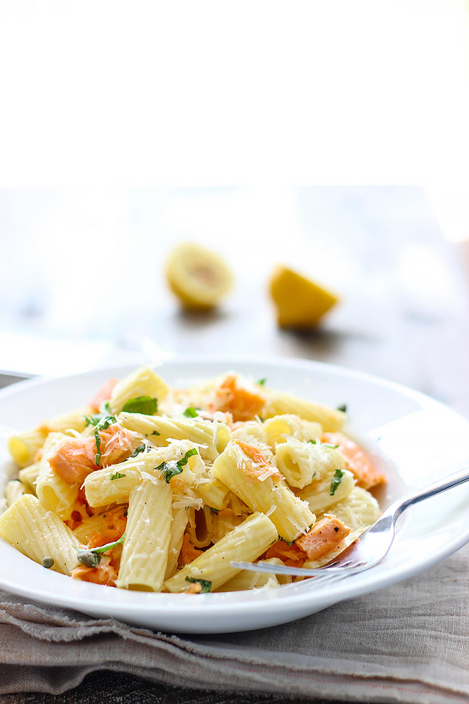 Light lemon garlic pasta with salmon Is Pasta a Health Food?