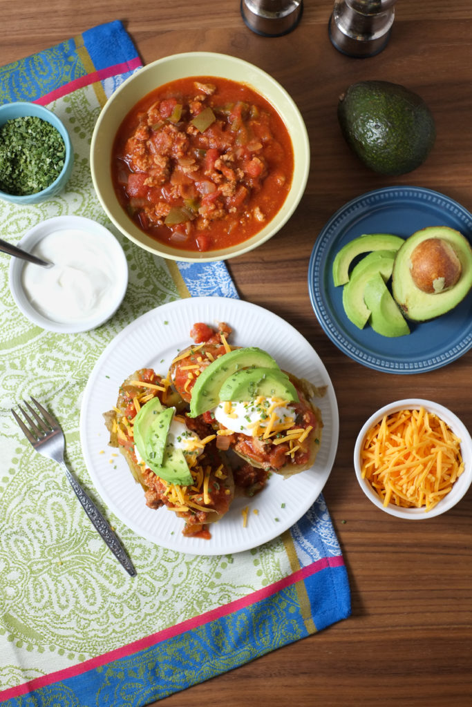 Turkey Chili Potatoes Recipe Turkey Chili Potatoes. A great recipe for a filling, healthy potato dinner.