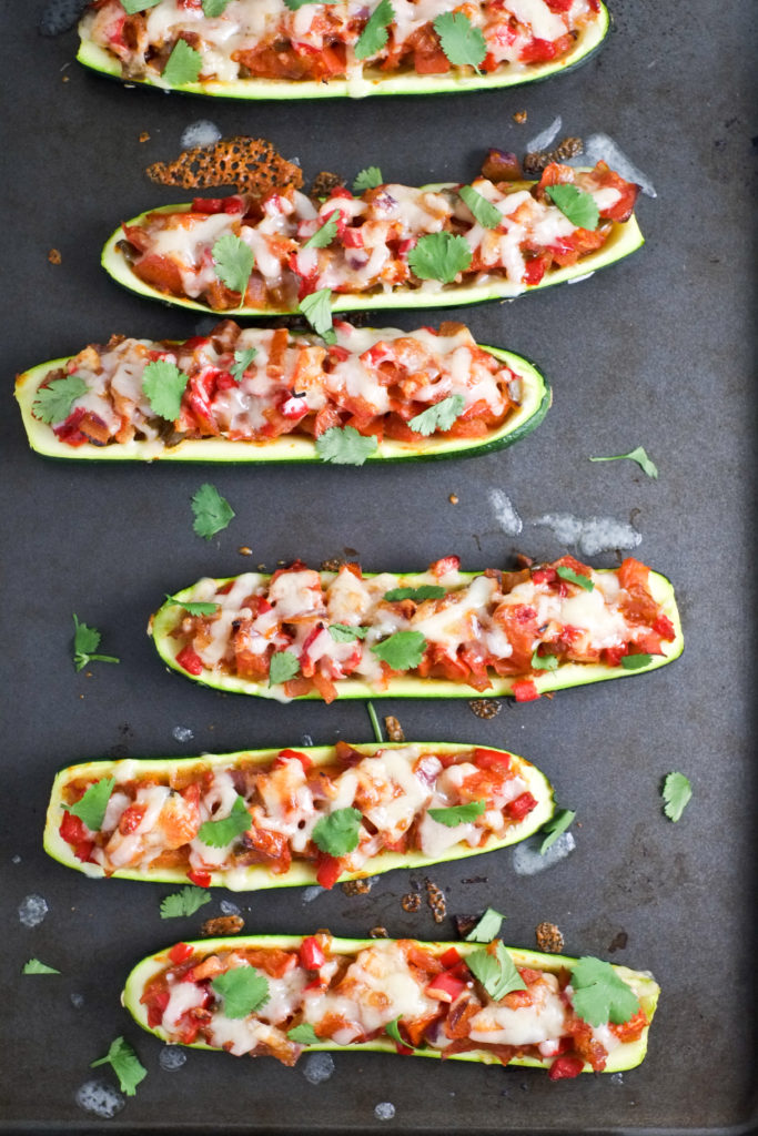 Enchilada-Stuffed Zucchini Boats | Vegetarian Dinner | Super Healthy Kids | Food and Drink