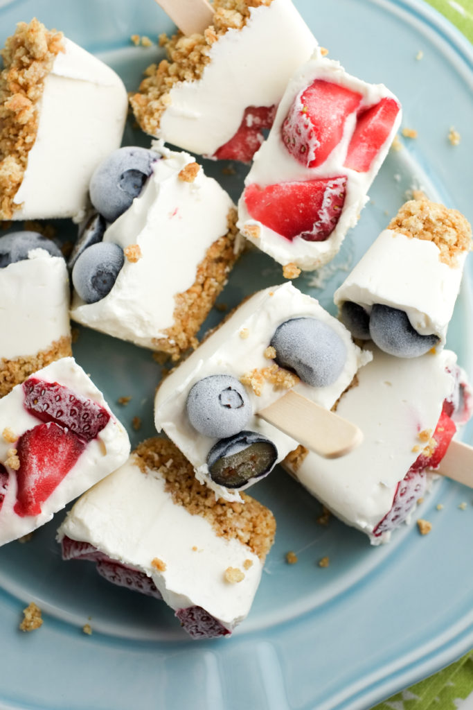 These no-bake ice cube tray cheesecake bites take only a few minutes to whip up!