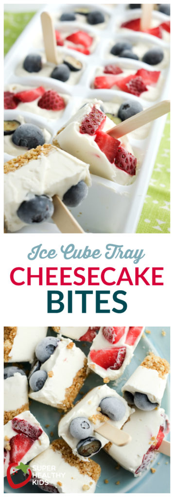 FOOD- Ice Cube Tray Cheesecake Bites | No bake, lightened up treat! | Super Healthy Kids