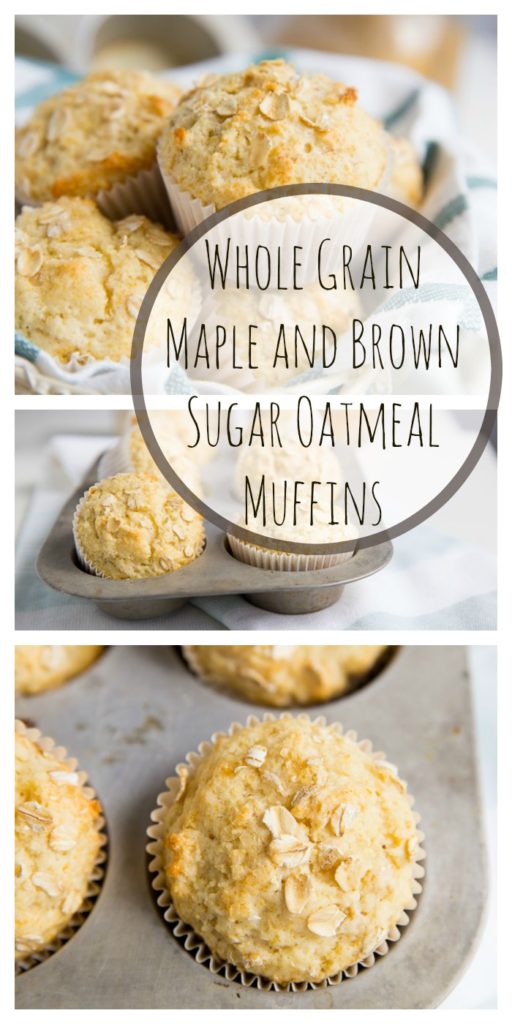 Whole Grain Maple and Brown Sugar Oatmeal Muffins