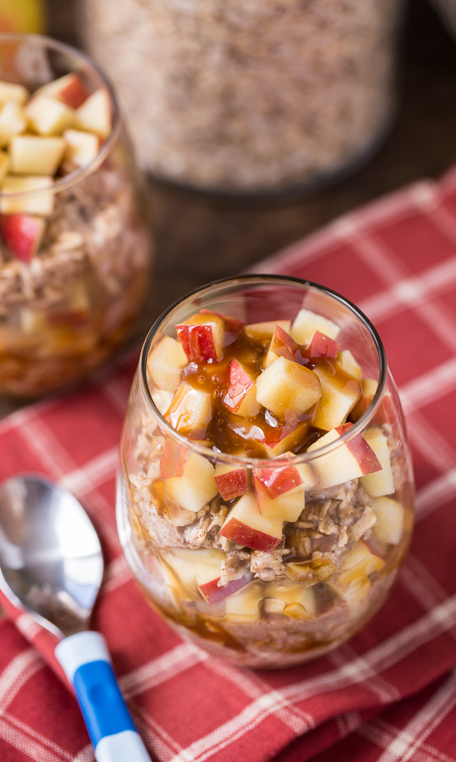 Caramel Apple Overnight Oats for kids