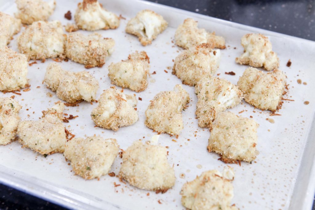 baking breaded cauliflower