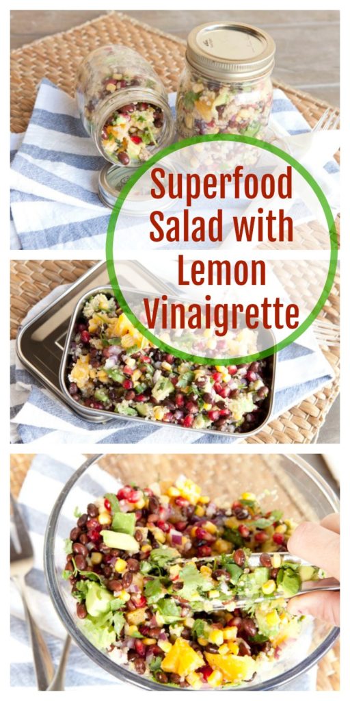 Superfood salad with lemon vinaigrette recipe