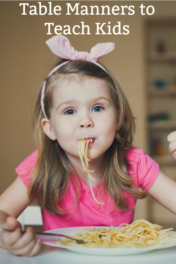 Top 10 table manners for kids