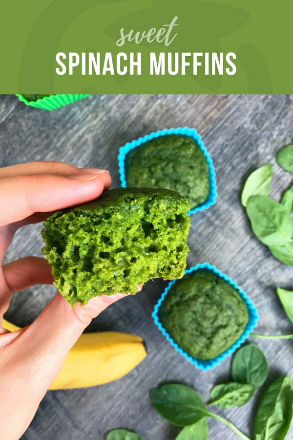 Got a picky eater? Have we got the recipe for you! These whole wheat Sweet Spinach Muffins are sweetened with honey and packed with fresh greens! Sweet Spinach Muffins