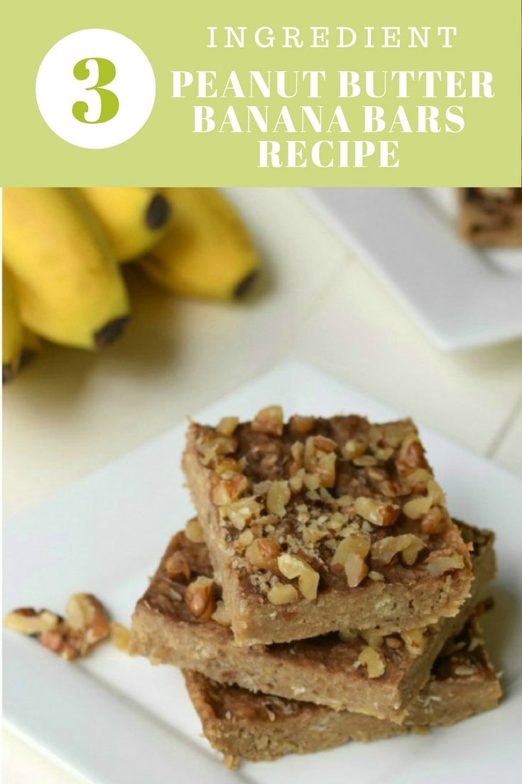 3 Ingredient Peanut Butter Banana Bars Recipe