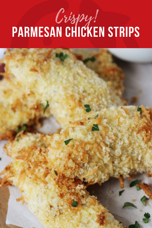 healthy and Cripsy baked homemade parmesan chicken strips