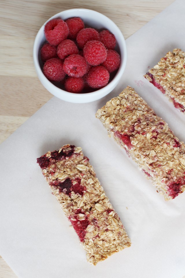 Raspberry Apple Granola Bars