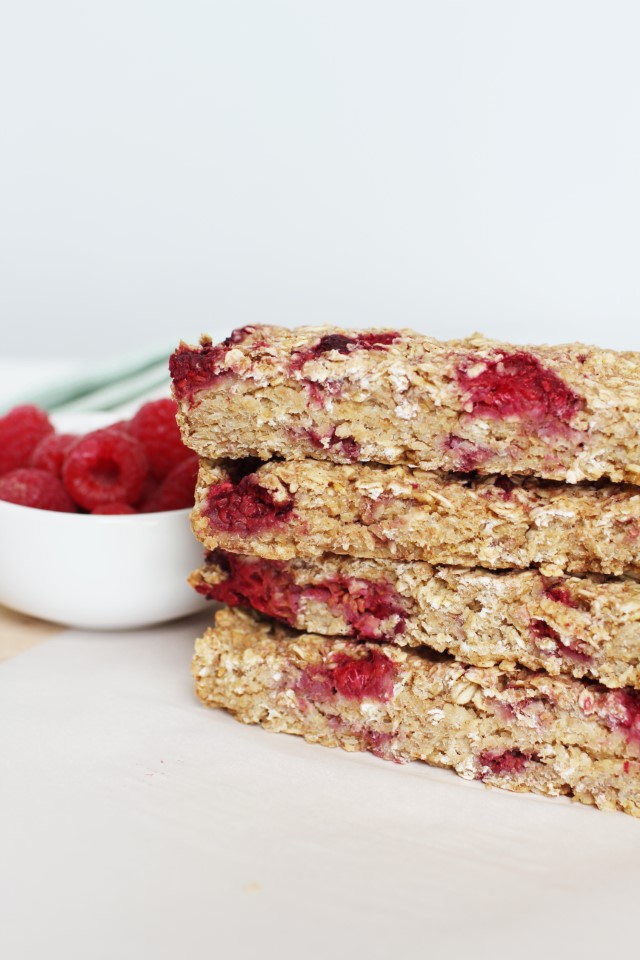 Raspberry Apple Granola Bars